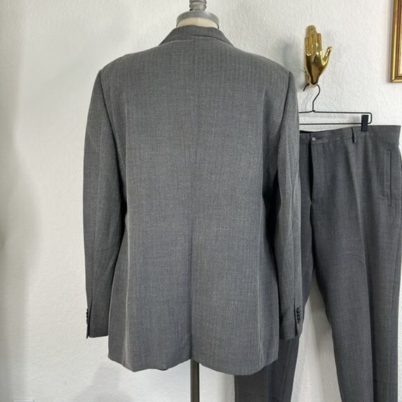Giorgio Armani Marled Virgin Wool 2 Pc 2 Button Suit - Picture 5 of 14